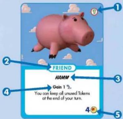1 2 FRIEND HAMM 3 4 Gain 1 2. You can keep all unused Tokens at the end of your turn. 4