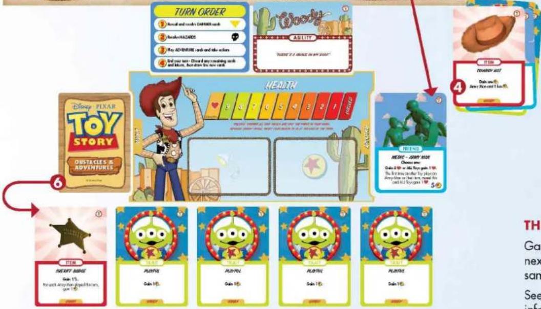 TURN ORDER 1 Musical and exercise CREAM cards 2 Breaker HAZARDS 3 Play ADVENTURE cards and video actions 4 Set your fan - Show any something card and movie. But show the new card ABILITY "HERE IS A CHANGE IN ANY GEAR" 4 ITEM ONIONARY AND GAIN ON 50% ANY NOO AND I'm 50% 6 Disney PUNAR TOY STORY OUSTACILES & ADVENTURES HOME HEALTH FRIENDS HEDD'S - ANNUAL ONE Chines one Gain 2-5th or ALL Toys gain 10% The first line can fall for play on Any kind as their fan, seed it and all Toys again 50% ITEM SWEET BING Gain 1% For each Any Man's popular team, gain 10% PLAYFUL Gain 15% PLAYFUL Gain 15% PLAYFUL Gain 15% PLAYFUL Gain 15% PLAYFUL Gain 15% THI Gan nex sam See info