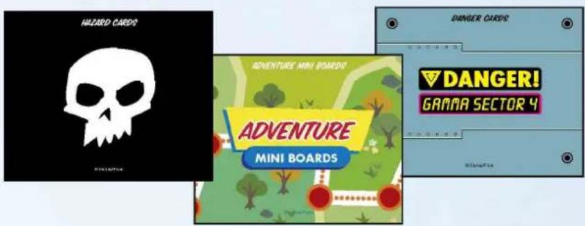 HAZARD CARDS ADVENTURE MINI BOARDS ADVENTURE MINI BOARDS DANGER CARDS DANGER! GAMMA SECTOR 4