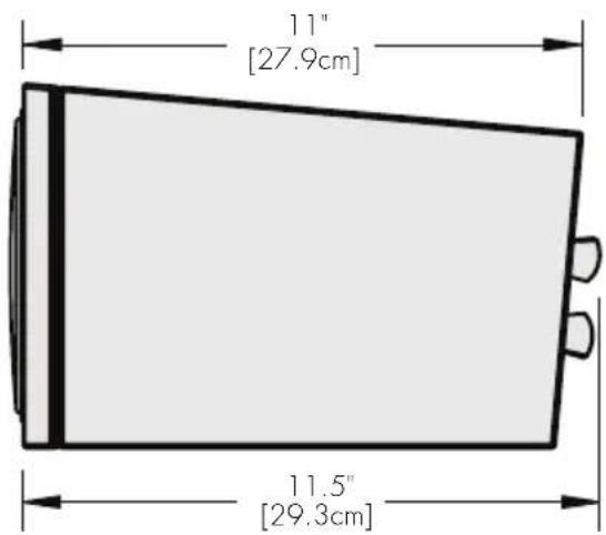 11" [27.9cm] 11.5" [29.3cm]