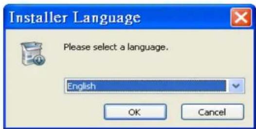 Installer Language Please select a language. English OK Cancel
