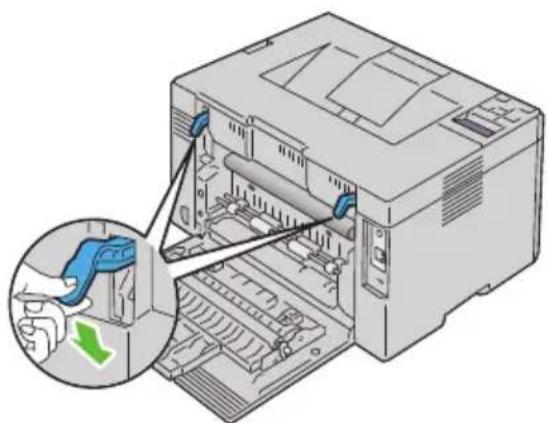 DELL 1350cnw - Afhjælpning af Papirstop fra bagsiden af printeren - 3