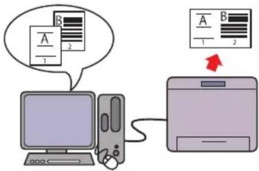 DELL 1350cnw - Flere op i fanen Layout (N-op udskrivning) - 1