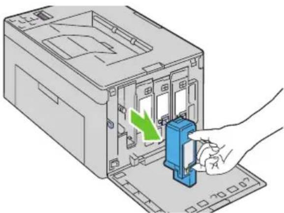 DELL 1350cnw - Fjernelse af tonerpatroner - 2