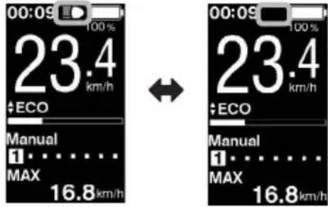 00:09 100% 23.4 km/h ECO Manual 1 MAX 16.8km/h 00:09 100% 23.4 km/h ECO Manual 1 MAX 16.8km/h
