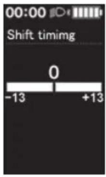 00:00 Shift timing 0 -13 +13