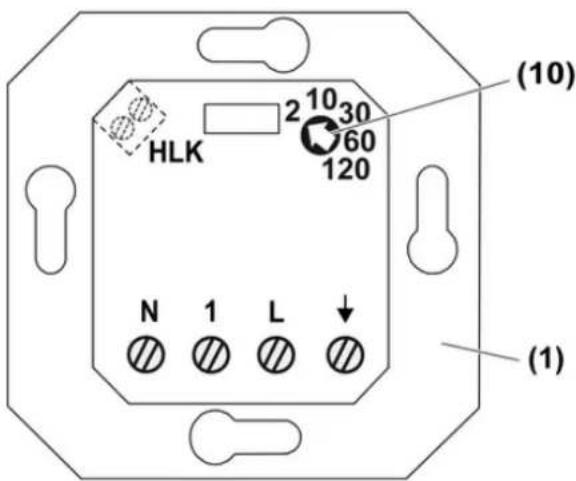 BERKER 2912 - Setting run-on time for output HLK - 1