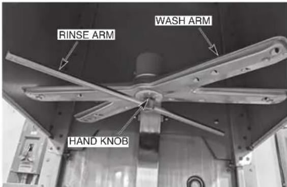 RINSE ARM WASH ARM HAND KNOB