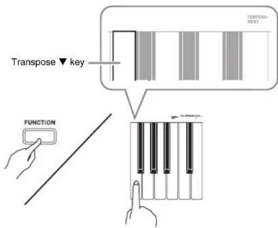 Transpose▼key FUNCTION