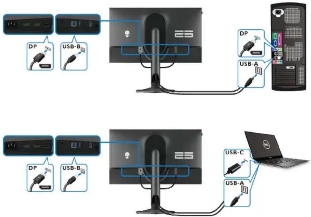 DP USB-B DP USB-A DP USB-B USB-C USB-A