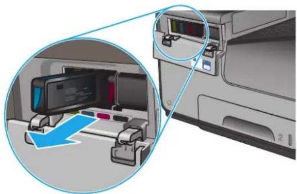 HP Officejet Enterprise Color MFP X585 - Udskiftning af blækpatroner - 3