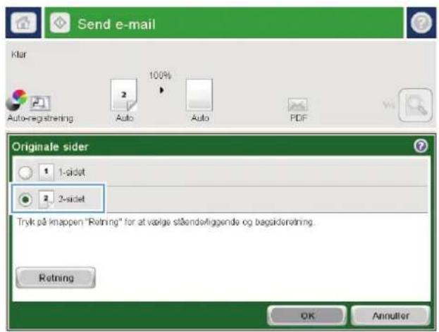 HP Officejet Enterprise Color MFP X585 - Send e-mail ved at indtaste e-mail-addresserne manuelt - 5