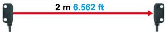 2 m 6.562 ft