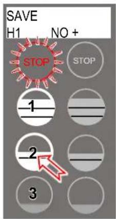 SAVE H1 NO + STOP STOP 1 2 3
