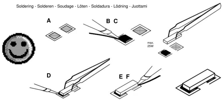 Soldering - Solderen - Soudage - Löten - Soldadura - Lödning - Juottami A B C max. 25W D E F