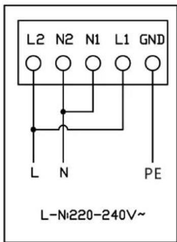 L2 N2 N1 L1 GND L N PE L-Ni220-240V~
