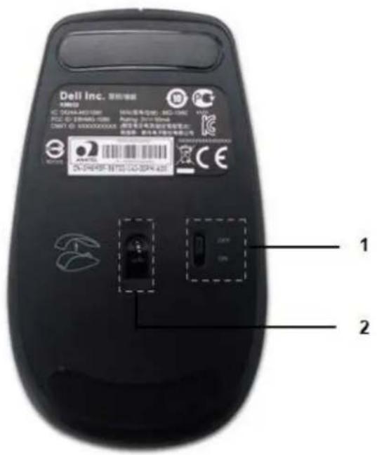 DELL KM632 - Dell™ KM632 Desktop Trådløs mus Bagfra - 1