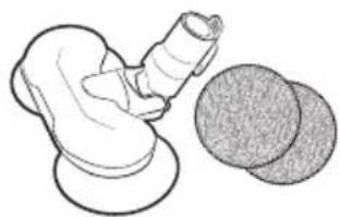 Illustration of a microscope and two circular objects (no text or symbols)