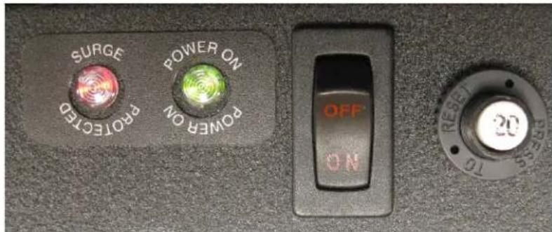 SURGE POWER ON POWER ON PROTECTED OFF NO RESET 10 20