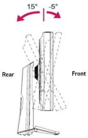 15° -5° Rear Front