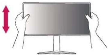 LG UltraGear 24GN65R - Adjusting the Stand Height - 1