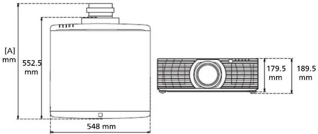 [A] mm 552.5 mm 548 mm 179.5 mm 189.5 mm