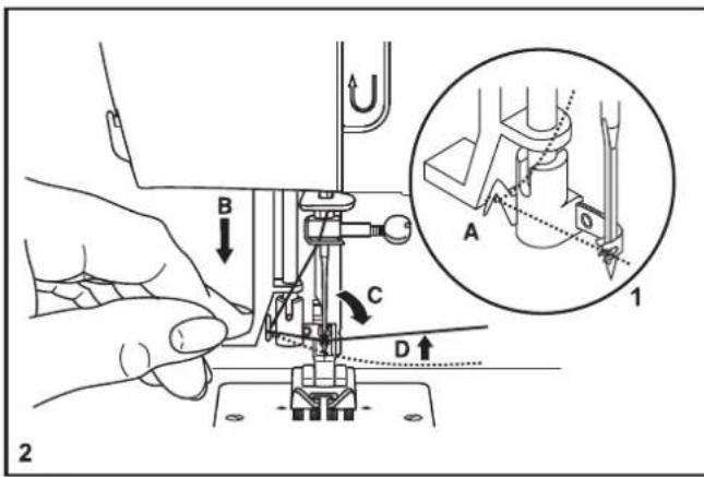 SINGER 3342 - ☐ Threading the Upper Thread - 1