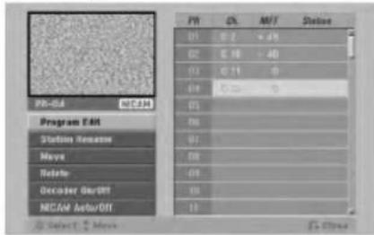 PM ON M/F Status 01 02 03 02 04 05 03 06 07 08 09 10 01 02 03 04 05 06 07 08 09 10 11 Program Edit Station Remates Maps Relate Occuper GoutOff NG/Off ActiveOff