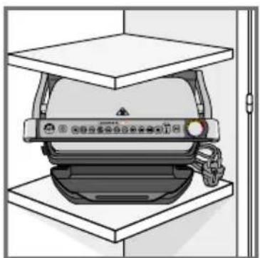 Illustration of a toaster oven with a flat roof and control panel (no text or symbols)