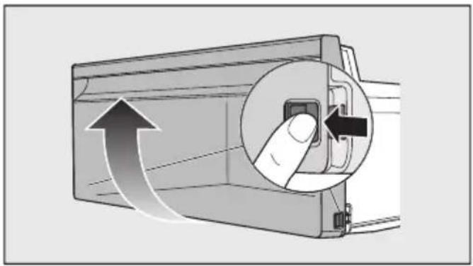 MIELE K 7116 E - Fronten på frugt- og grøntsagsskuffen (VeggieBox) tages af og sættes på igen - 1