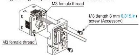 M3 female thread M3 (length 8 mm 0.315 in) screw (Accessory) M3 female thread