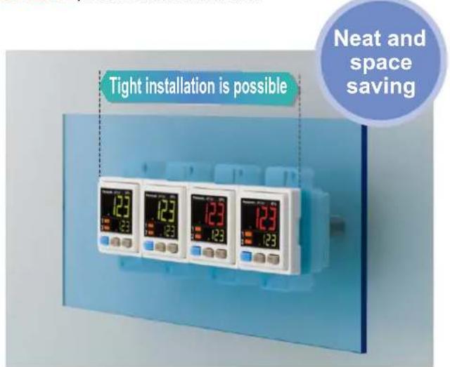 Tight installation is possible Neat and space saving