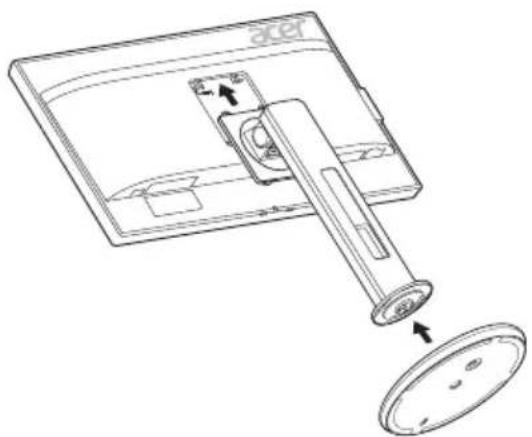 ACER XF250QD - Montering / fjernelse af fodstøtten - 2