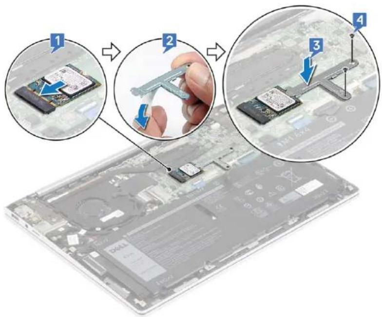 DELL Inspiron 7390 2-in-1 - Fremgangsmåde for at fjerne et M.2 2230 solid-state-drev - 1