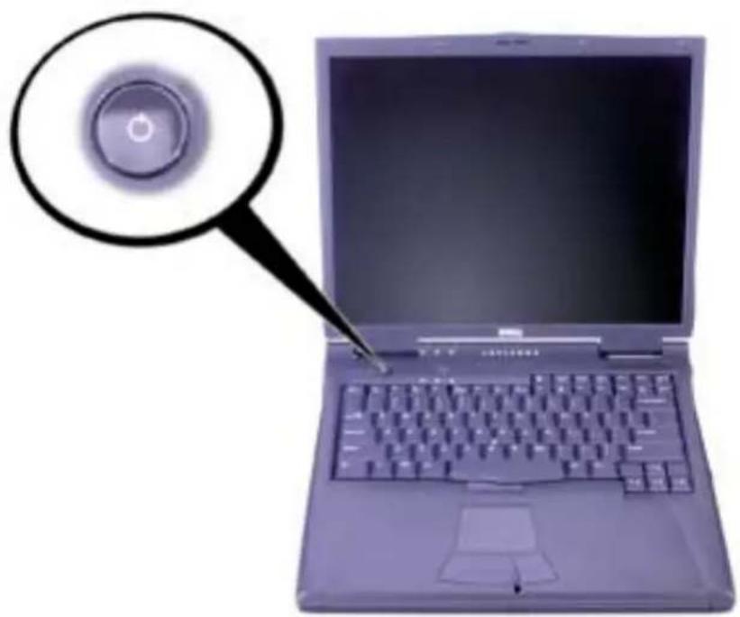 DELL Latitude C810 - Zapnutí počítače - 1