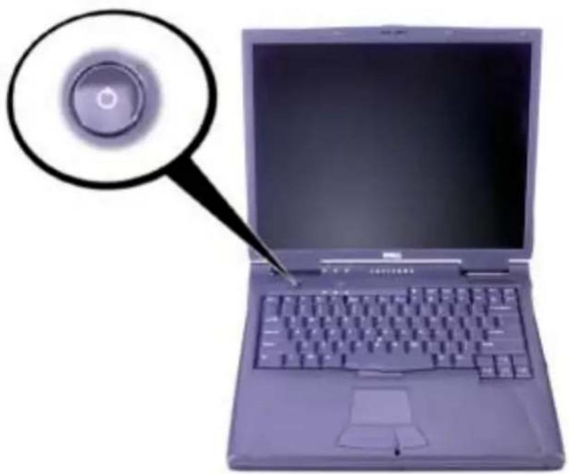 DELL Latitude C810 - A számítógép bekapcsolása - 1