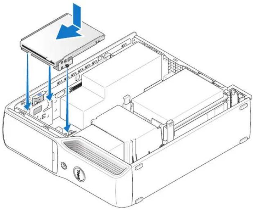DELL Dimension 9200c - Installation af et diskettedrev - 2