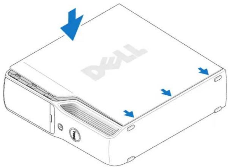 DELL Dimension 9200c - Genmontering af computerdækslet - 2