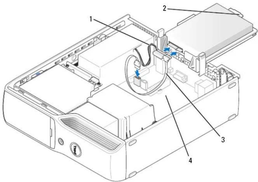 DELL Dimension 9200c - Installation af en harddisk - 3