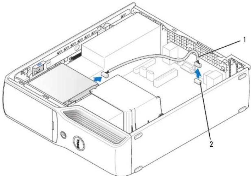 DELL Dimension 9200c - Fjernelse af en mediekortlæser - 1