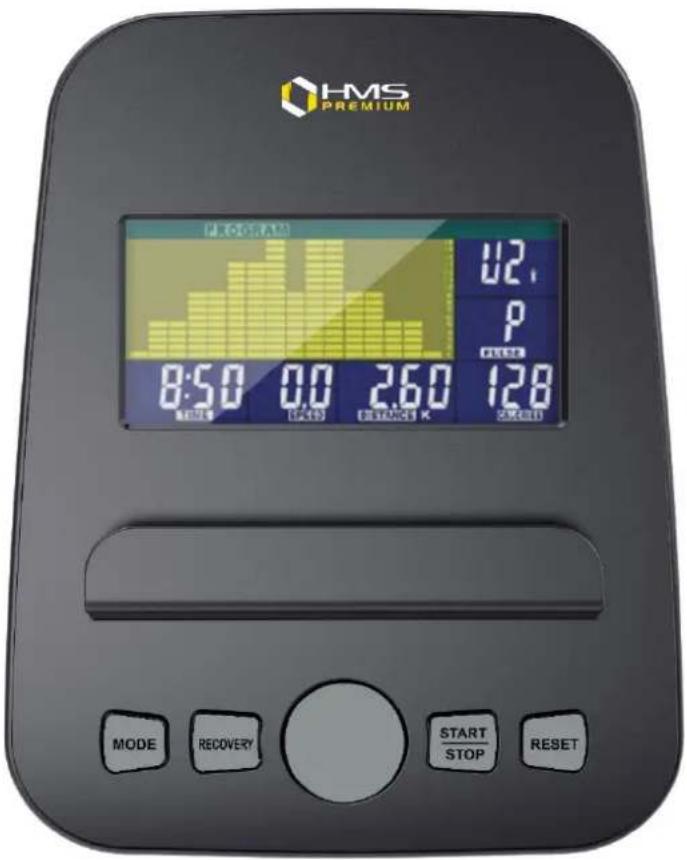 HMS PREMIUM P: 0.057 12, P: FIXER 8:50 0.0 2.60 128 (1243) (DISTANCE K) 200000 MODE RECOVERY START STOP RESET