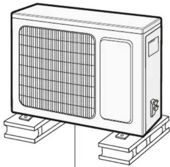 Toyotomi TRN/TRG-2128ZR - Step one: fix the support of outdoor unit - 1