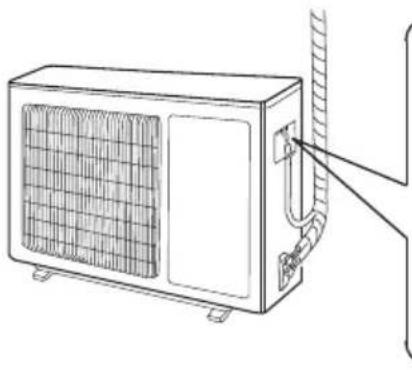 Toyotomi TRN/TRG-2171ZR - Step five: connect outdoor electric wire - 1