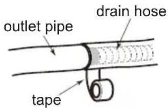 outlet pipe drain hose tape