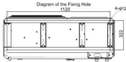 Diagram of the Fixing Hole 1120 4-φ12 322