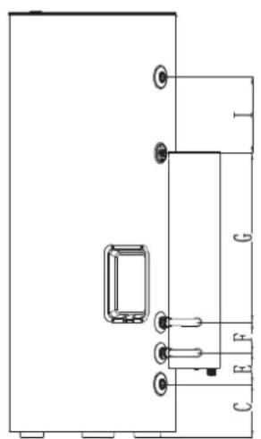 Toyotomi THMU408/1R32 - Διάσταση και παράμετρος της δεξαμενής νερού - 2