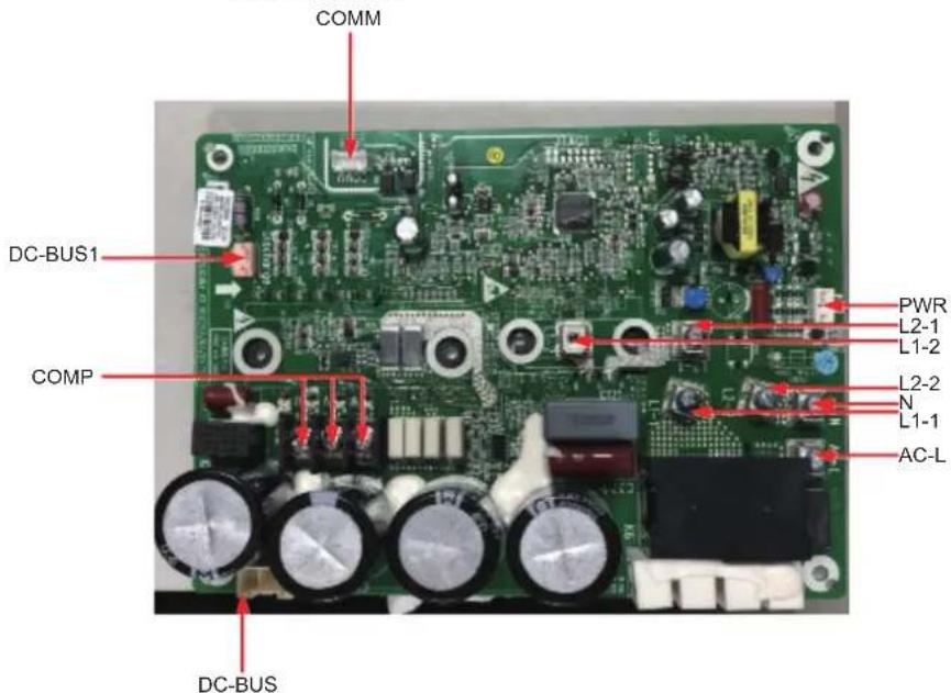 COMM DC-BUS1 COMP PWR L2-1 L1-2 L2-2 N L1-1 AC-L DC-BUS
