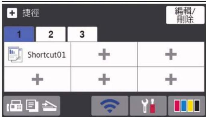 捷徑 編輯/ 刪除 1 2 3 Shortcut01 + + + + + + + +