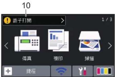10 蕊子打開 1 / 3 傳真 複印 掃描 + 捷徑