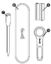 Technical diagram of a laboratory apparatus with labeled parts, including a pipette, test tube, and clamp.